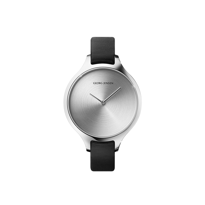 CONCAVE - 39mm, kvarts, sunray urskive, sort læderrem CONCAVE - 39mm, kvarts, sunray urskive, sort læderrem