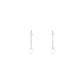DEW DROP 耳环 - 纯银镶嵌天然水晶