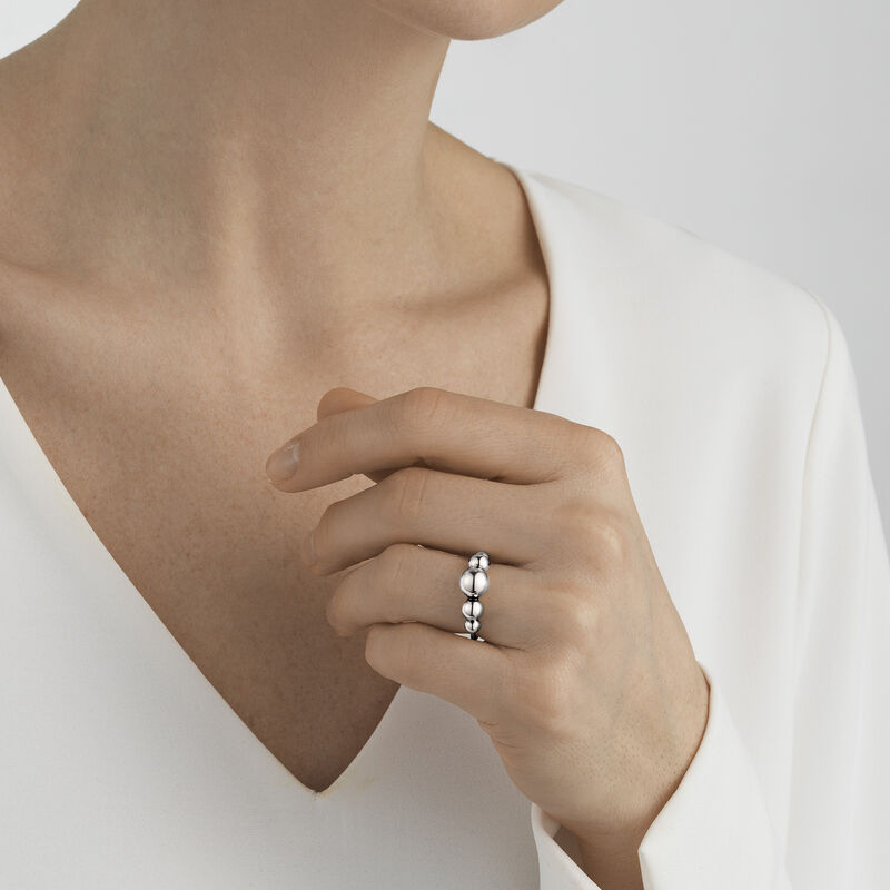 Moonlight Grapes Sterling Silver Ring Georg Jensen