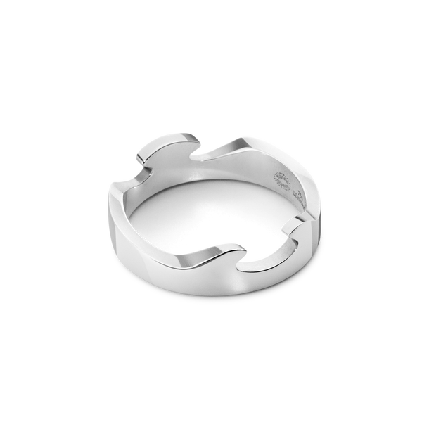 Fusion 3 piece ring in 18kt. white gold with brilliant cut