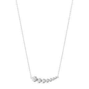 AURORA 吊坠 - 18 K 白金，镶嵌明亮式切割钻石
