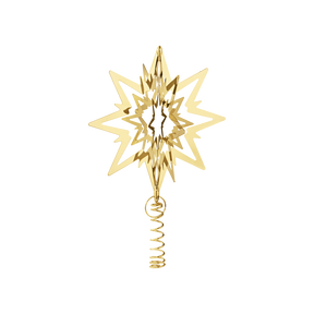 STAR for the Christmas tree, medium, gold plated
