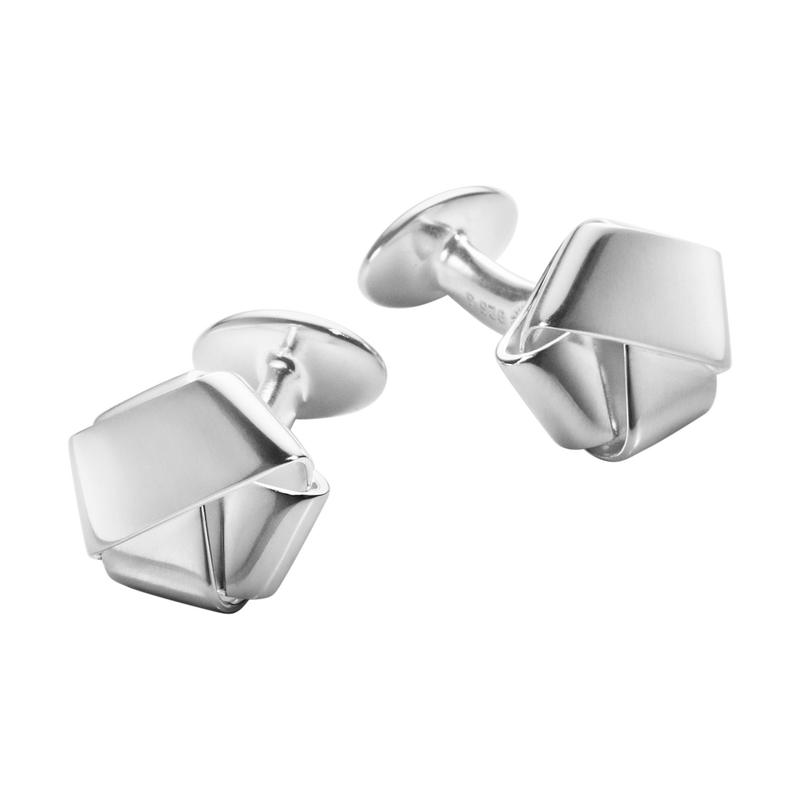 Mens Sterling Silver Fold Cufflinks Georg Jensen