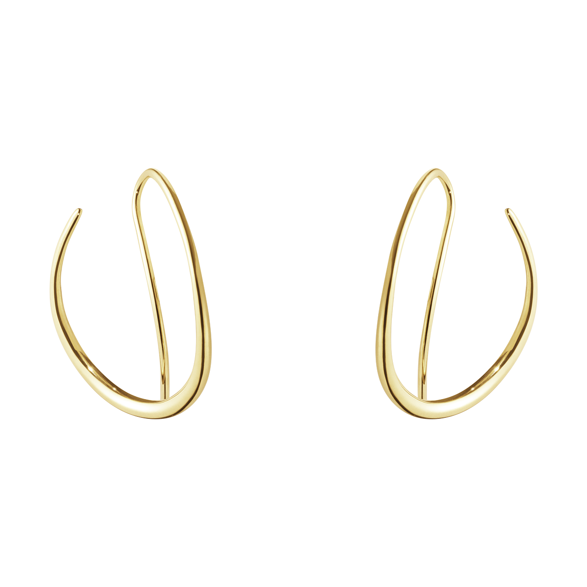 OFFSPRING earhoop, contemporary but classic gold hoop earring