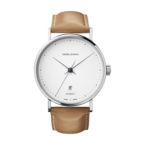 KOPPEL - 41公釐，機械自動，白色錶盤，鞣皮錶帶
