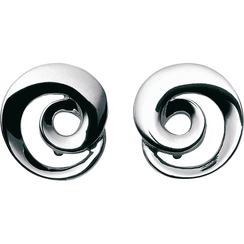 MÖbius Earrings Sterling Silver Continuity Earrings Sterling Silver