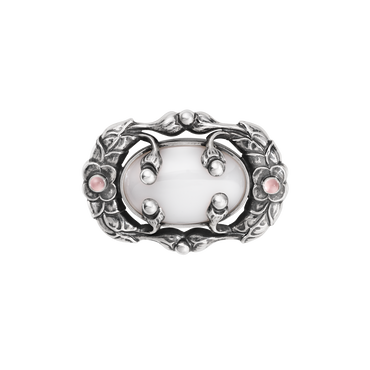 ÿ*U様 ジョージジェンセンシルバー925 オーバル型ブローチ 花デザイン 20001620_BROOCH_PENDANT_169_SI