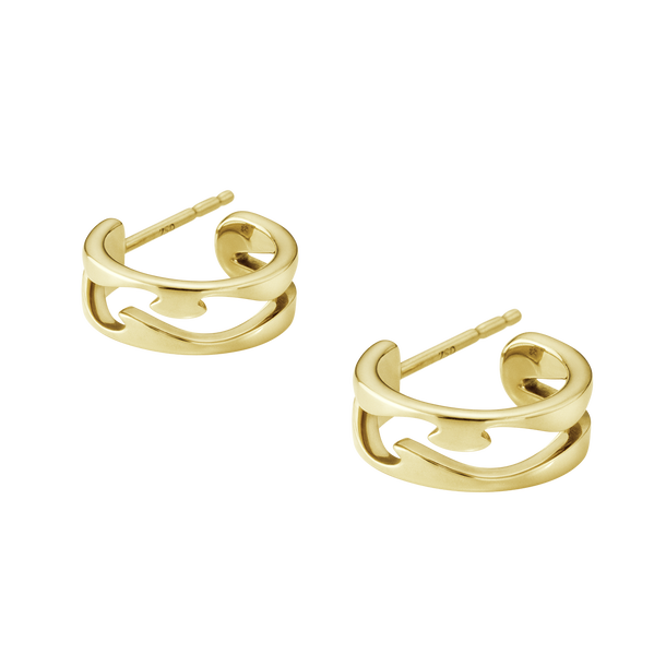 Fusion 18 Kt. yellow gold open earhoop | Georg Jensen Fusion 18 Kt. yellow gold open earhoop | Georg Jensen