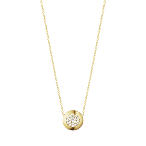 Scandinavian Jewellery Bracelets Rings Necklaces Georg Jensen Aurora Pendant 18 Kt Yellow Gold With Brilliant Cut Diamonds