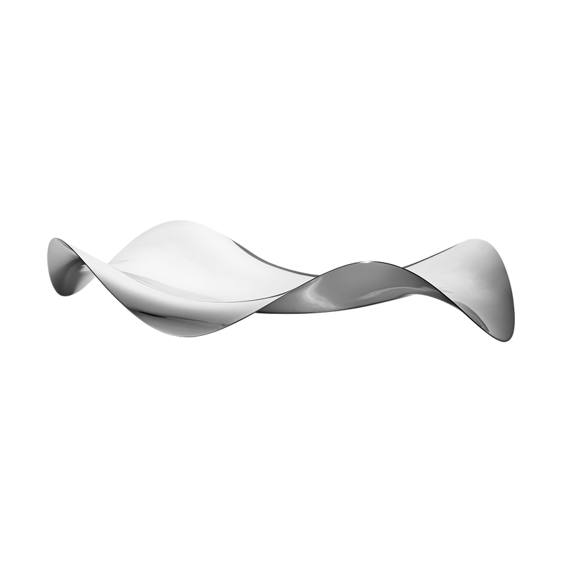 Cobra Modern Oval Tray In Stainless Steel Georg Jensen