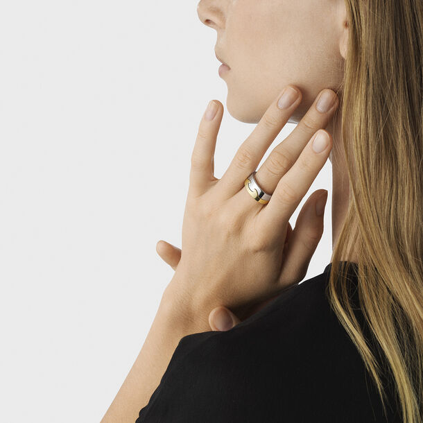 Fusion 3 piece ring in 18kt. white gold with brilliant cut 
