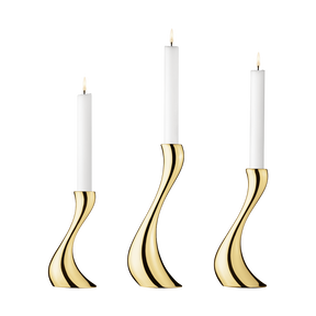 COBRA candleholder set, gold plated