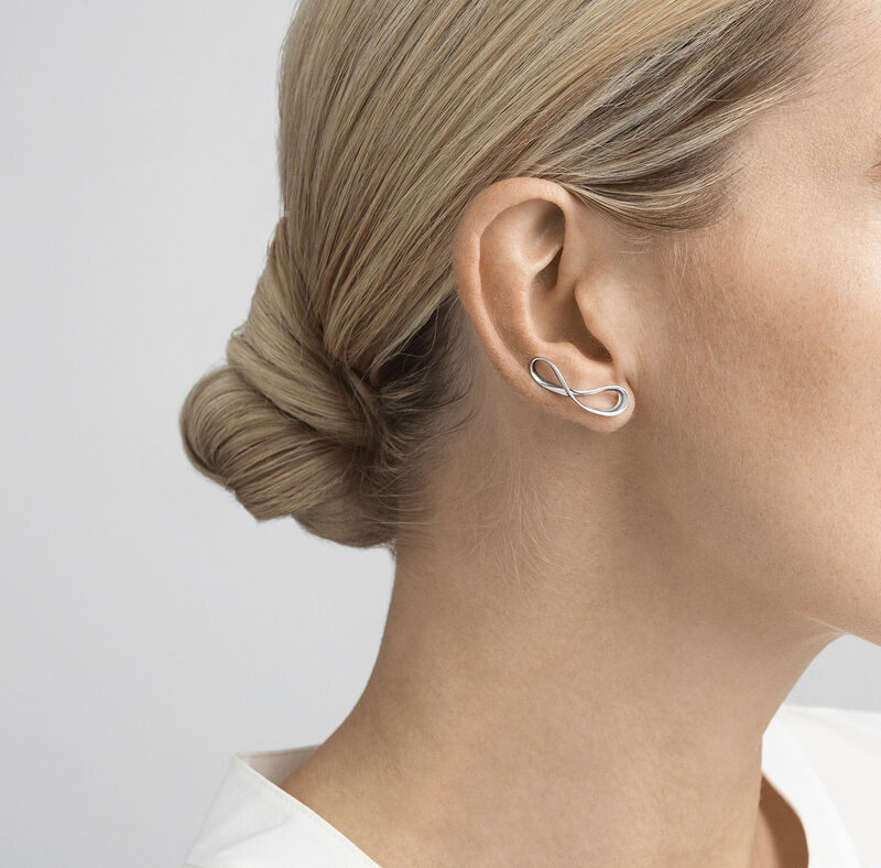 Infinity Ear Cuff Earrings In Sterling Silver Georg Jensen Infinity Earrings Sterling Silver