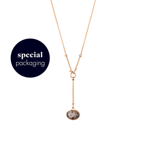 SAVANNAH pendant - 18 kt. rose gold with smokey quartz