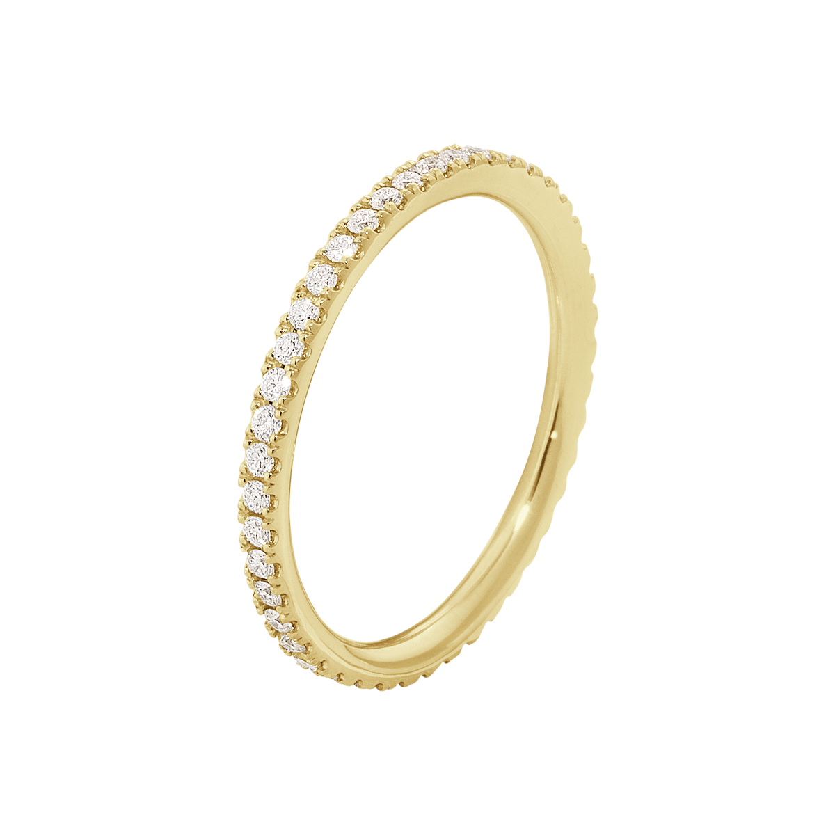 Aurora yellow gold and diamond eternity ring Georg Jensen