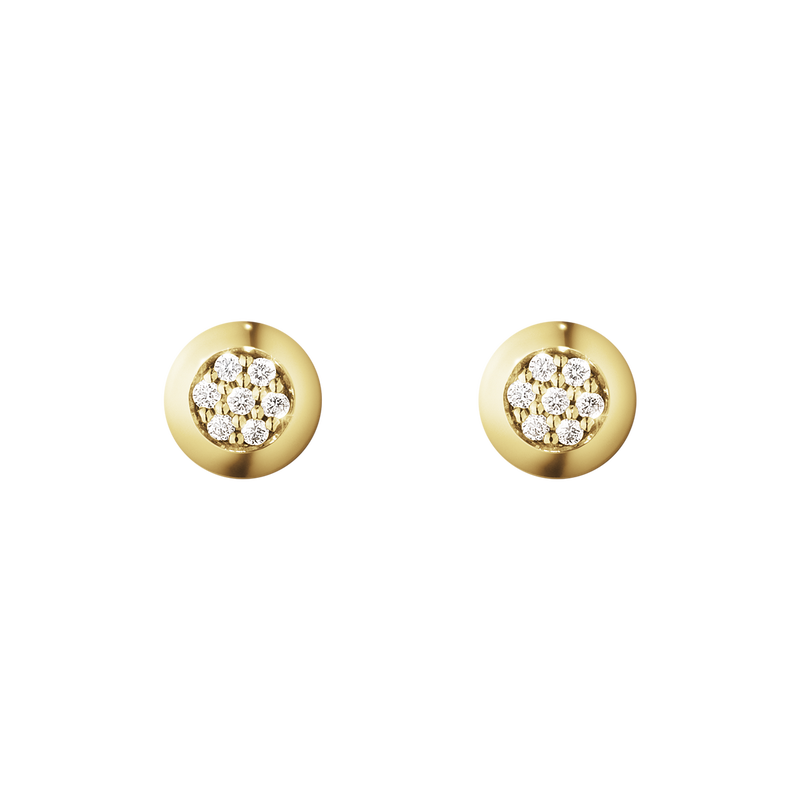 Aurora 18 Kt Gold And Diamond Round Earrings Georg Jensen Georg jensen is both the name of denmark's famous silversmith and the company he founded. aurora stud earrings