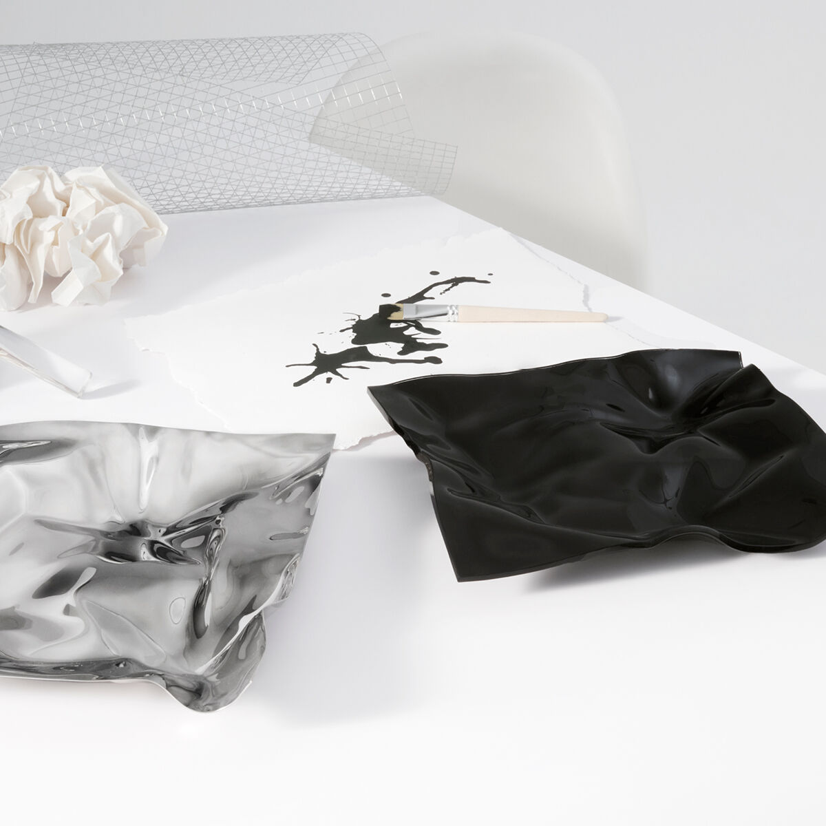 PANTON Tray, Medium, in polished stainless steel