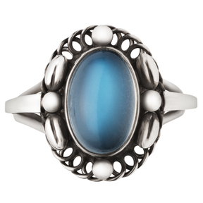 MOONLIGHT BLOSSOM ring - sterling silver with moonstone