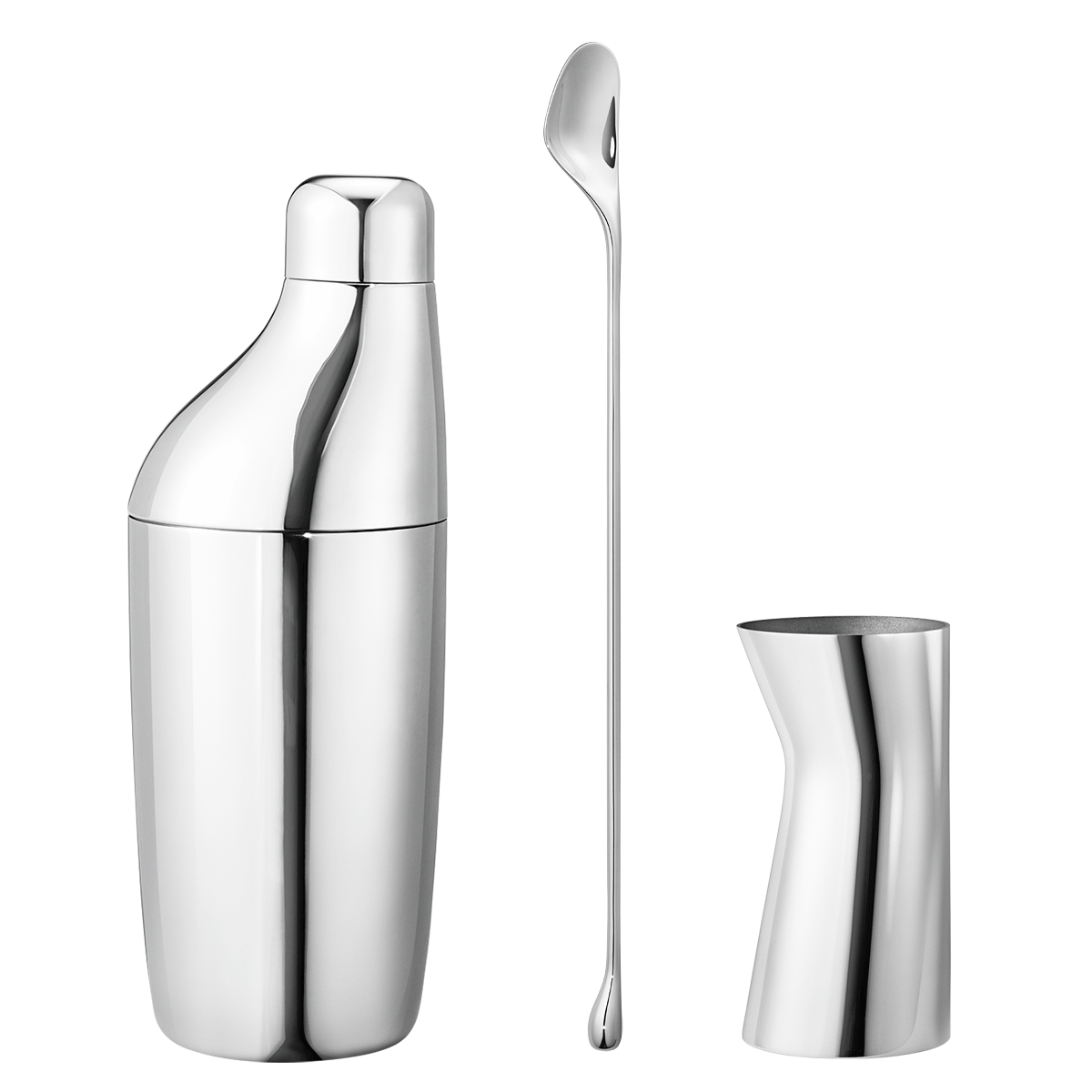 SKY set cocktail shaker set in stainless steel Jensen