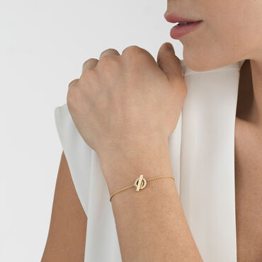HALO bracelet -18 kt. gold diamond pave - S/M