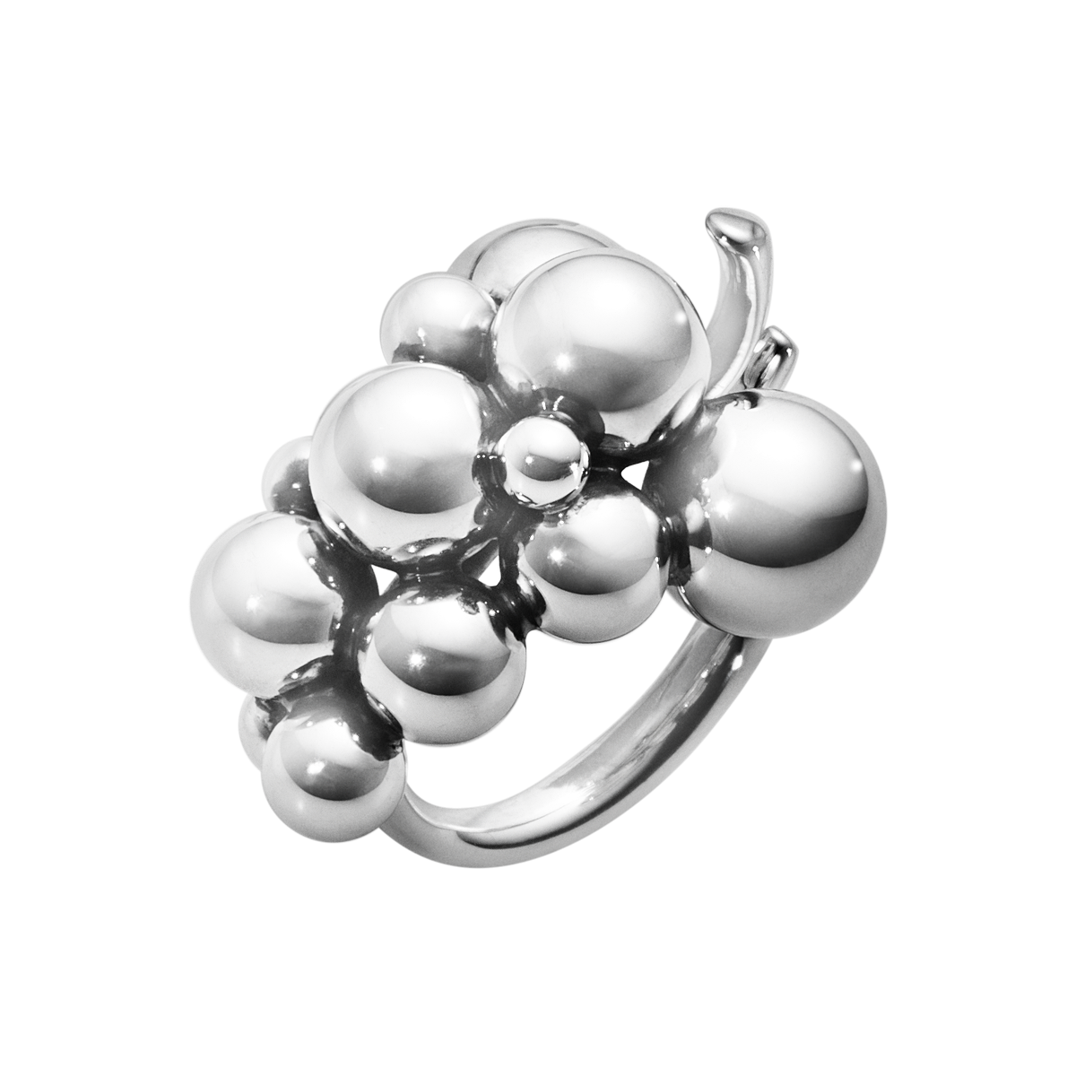 lunge tøffel Afstem MOONLIGHT GRAPES ring in sterling silver, medium | Georg Jensen