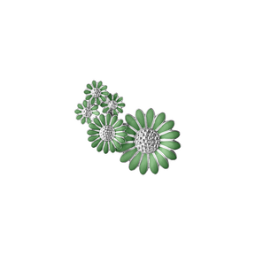 DAISY MEDIUM EAR CUFF SILVER RH VIVID GREEN ENAMEL RIGHT DAISY MEDIUM EAR CUFF SILVER RH VIVID GREEN ENAMEL RIGHT