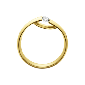 CENTENARY ring - 18 kt. gold ring with brilliant cut diamond