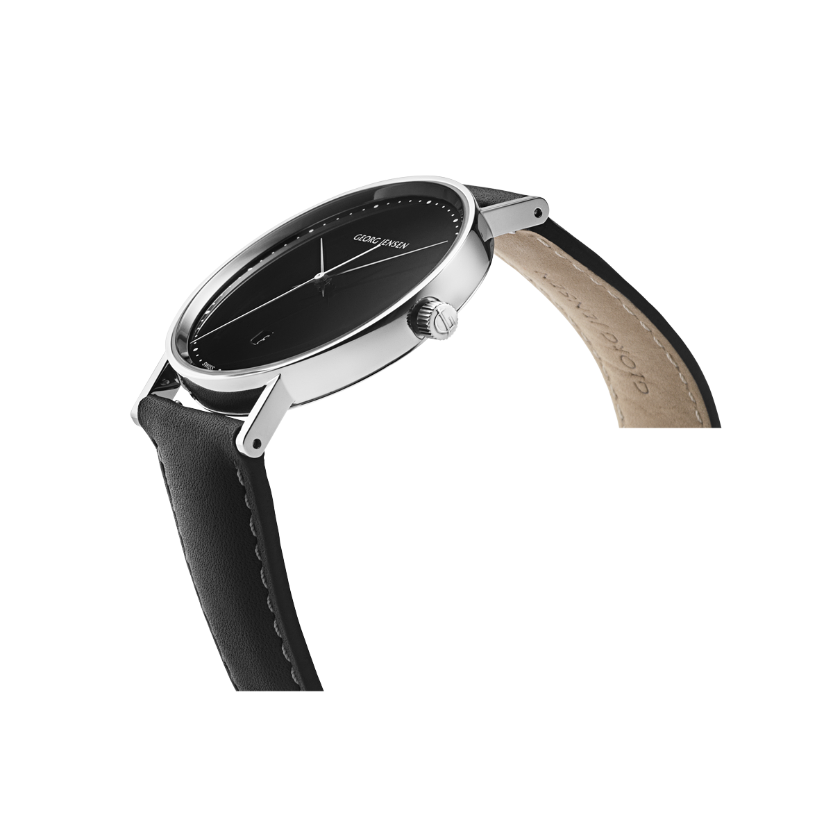 Koppel 41mm watch with black dial and strap Jensen