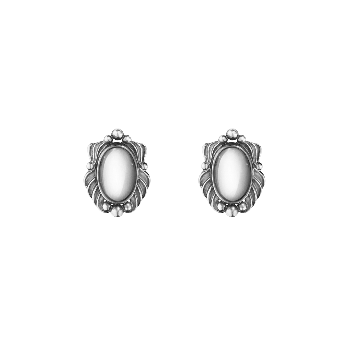GEORG JENSEN イヤークリップ ＃85 SV925 グリーアゲイト ジョージジェンセン ヴィンテージ シルバー｜ジョージ・ジェンセン