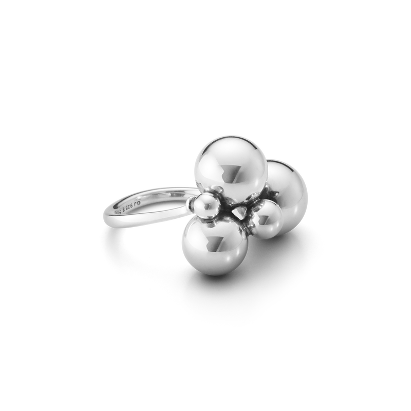 最新作 レア物！Georg レア物！Georg Jensen #55赤石リング 8号