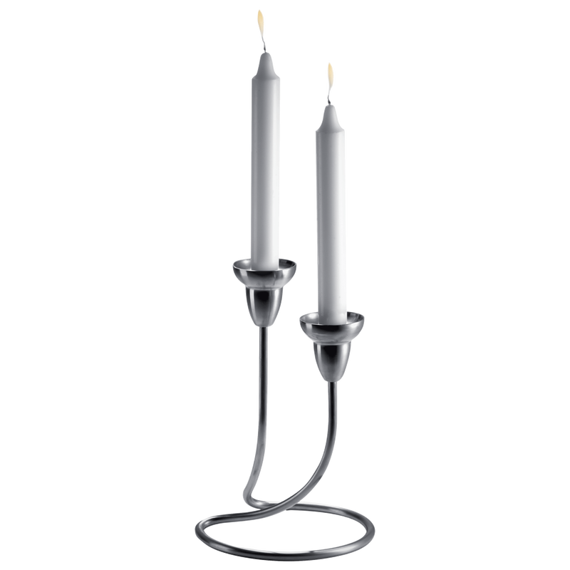 mistænksom Smuk kvinde kapacitet SWING lysestage (2 lys). Leveres i hvid æske I Georg Jensen