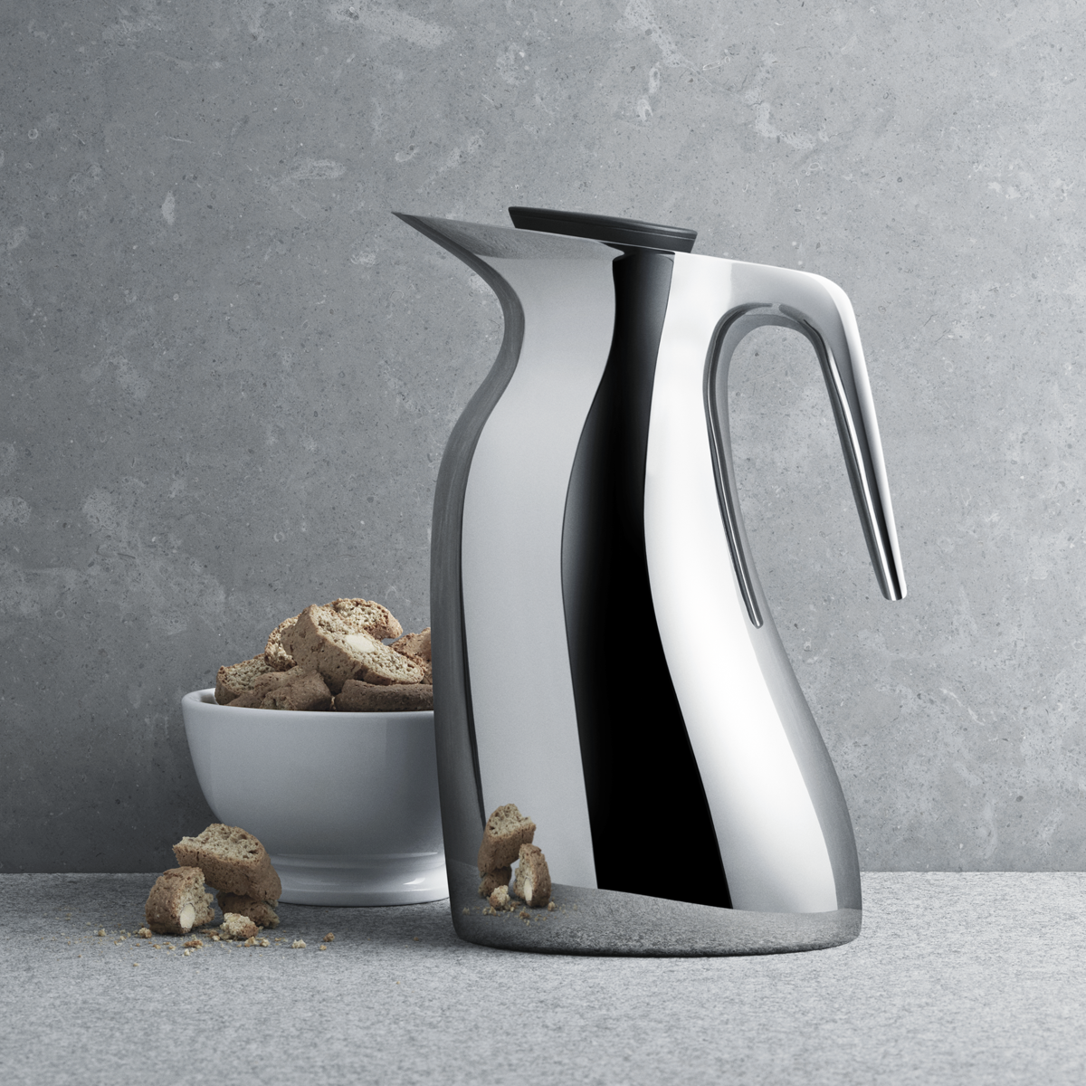 Georg Jensen Beak Thermo Jug 1L by Maria Berntsen Stainless Steel and ABS Plastic