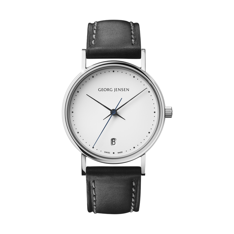 KOPPEL - 32公釐，石英，白色錶盤，棕色皮質錶帶