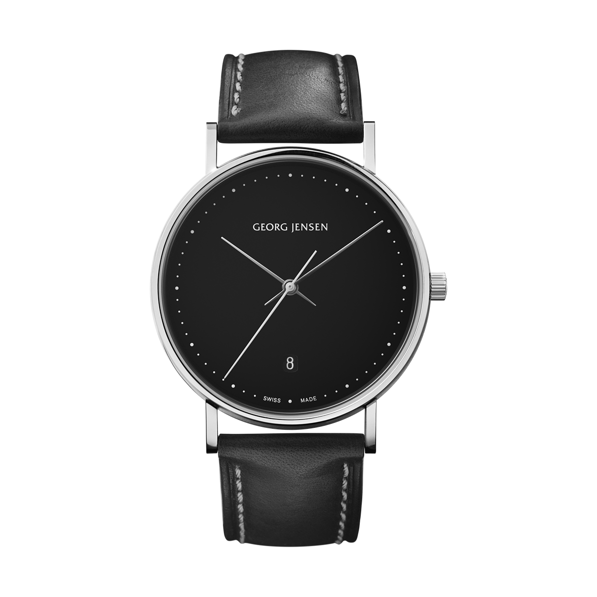 Koppel black stainless steel quartz watch | Georg Jensen