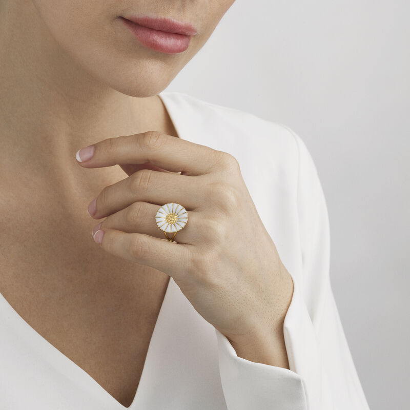 Daisy Marguerit i forgyldt sølv | Georg Jensen