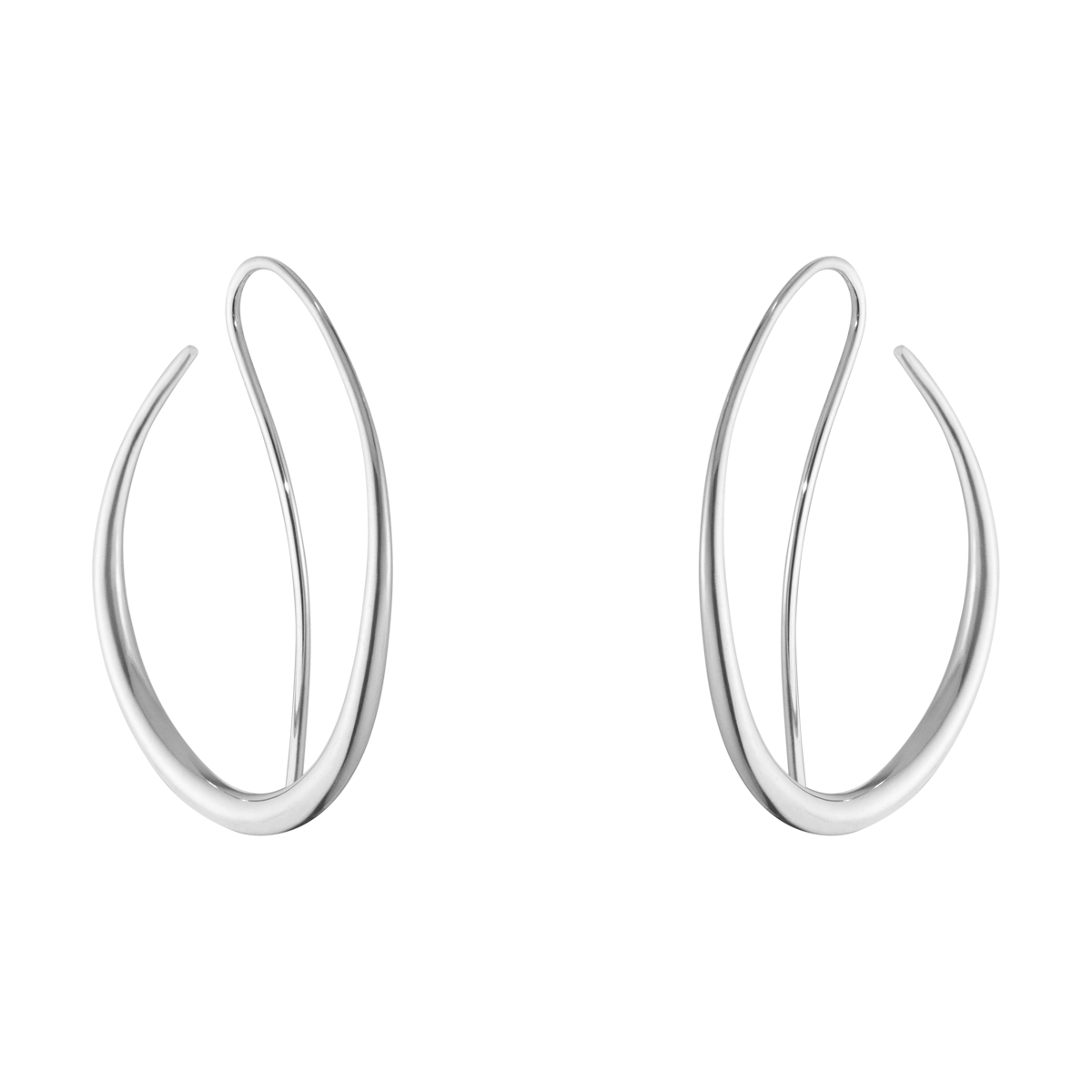 Offspring double loop mother and child earrings in sterling silver