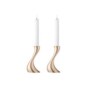 COBRA candleholder set - rose gold plated, small