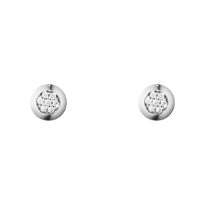 AURORA 耳环 - 18 K 白金，镶嵌明亮式切割钻石