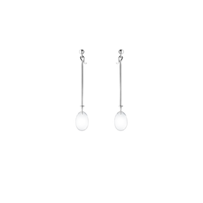 DEW DROP örhängen - sterling silver med bergskristaller