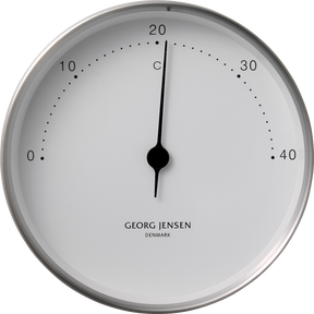 KOPPEL Thermometer 10 cm, Edelstahl mit weißem Ziffernblatt