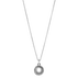 MOONLIGHT BLOSSOM 特殊氧化處理純銀項鍊鑲嵌銀石
