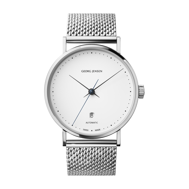 KOPPEL - 41 mm, mechanischer Automatikaufzug, weißes Zifferblatt, Stahlarmband KOPPEL - 41 mm, mechanischer Automatikaufzug, weißes Zifferblatt, Stahlarmband