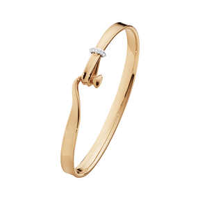 TORUN armring - 18 kt. rosa guld med brilliantslebne diamanter