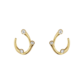 MAGIC earrings - 18 kt. yellow gold with diamonds
