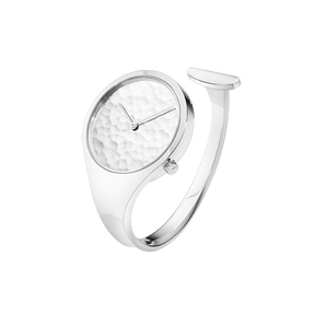 Vivianna Diamond And Rose Gold Watches For Women Georg Jensen Vivianna 34 Mm Quartz Hammered Silver Dial Limited Edition