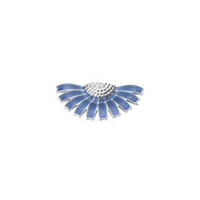 DAISY halv blomma hårspänne, blått