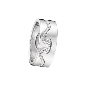 FUSION 2-delat ring – 18 kt. vitt guld med briljanter