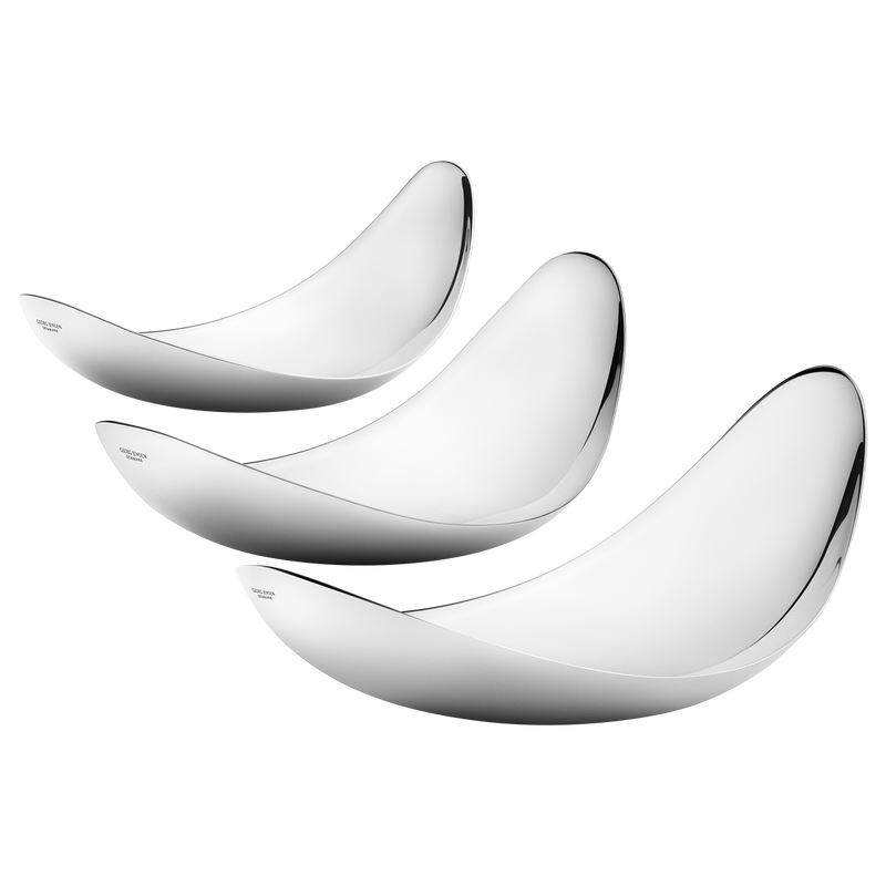 LEAF mirror bowl set, 3 pcs - serveware in steel | Georg Jensen