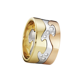 【​限​定​販​売​】 gold 18kt. piece 3 Fusion ring diamonds cut brilliant with ダイヤモンド