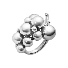 MOONLIGHT GRAPES ring – oxiderat sterlingsilver, medium